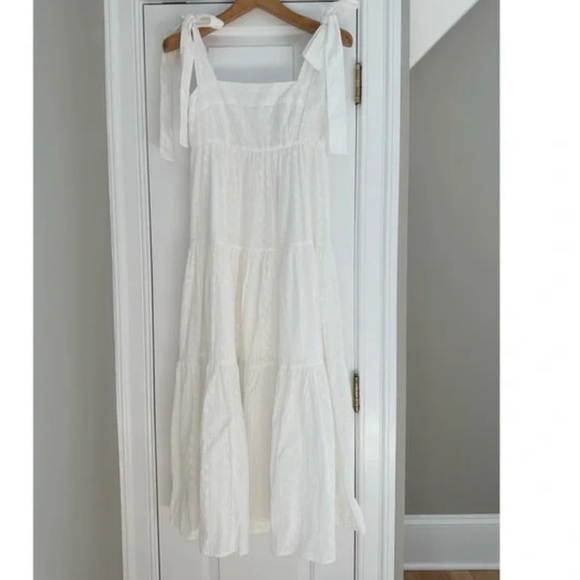 Aqua Womens Cotton Embroidered Midi Dress Small - Picture 8 of 11